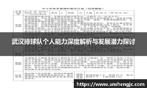 武汉排球队个人能力深度解析与发展潜力探讨